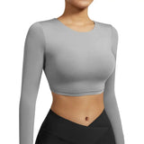 Women Open Back Long Sleeve Yoga Top