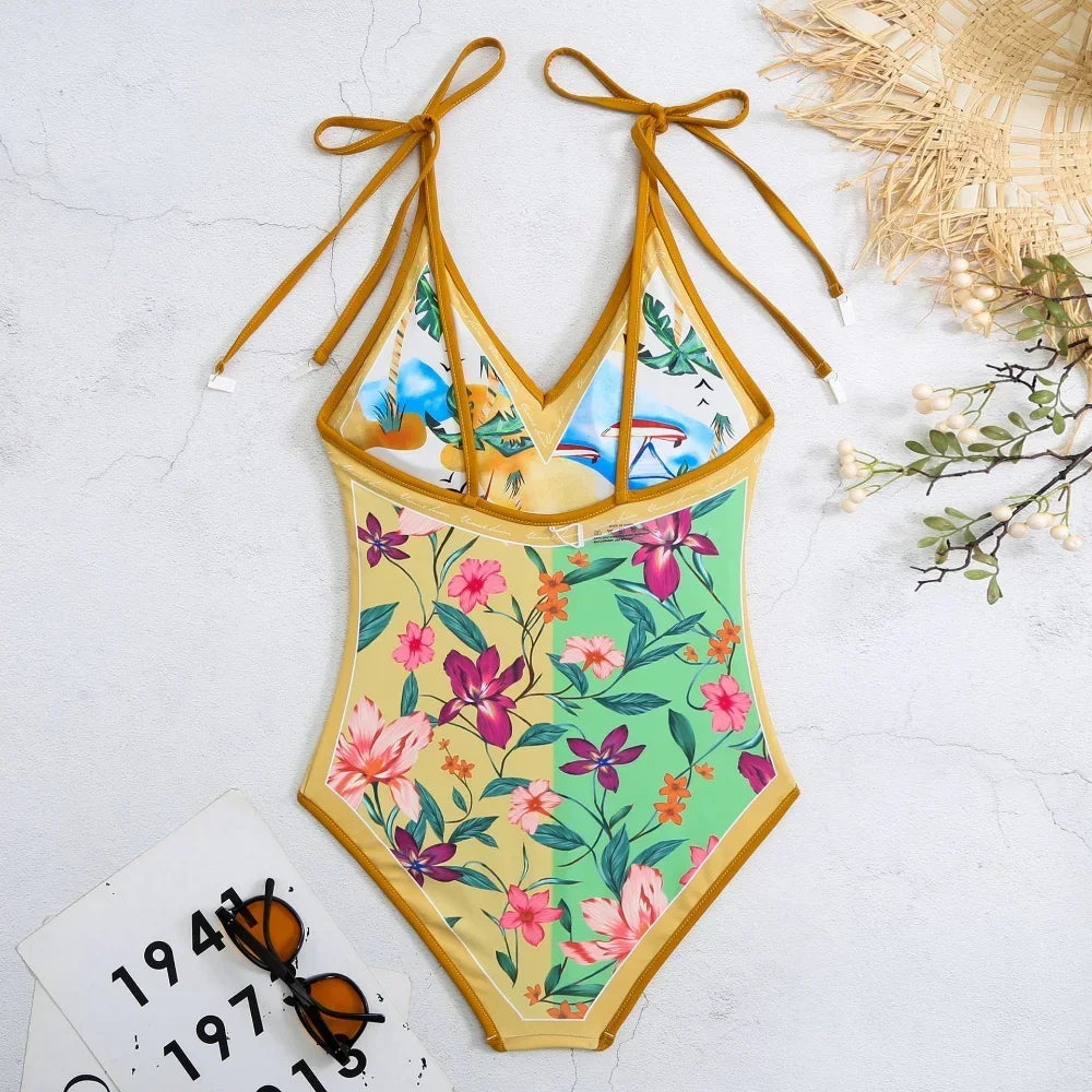 Vintage Bandage Swimsuit