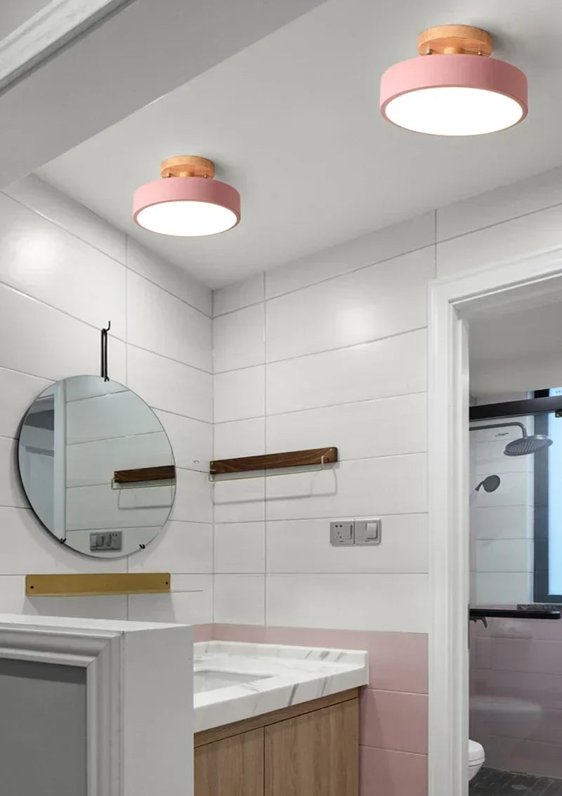 Nordic Wooden Ceiling Lamp