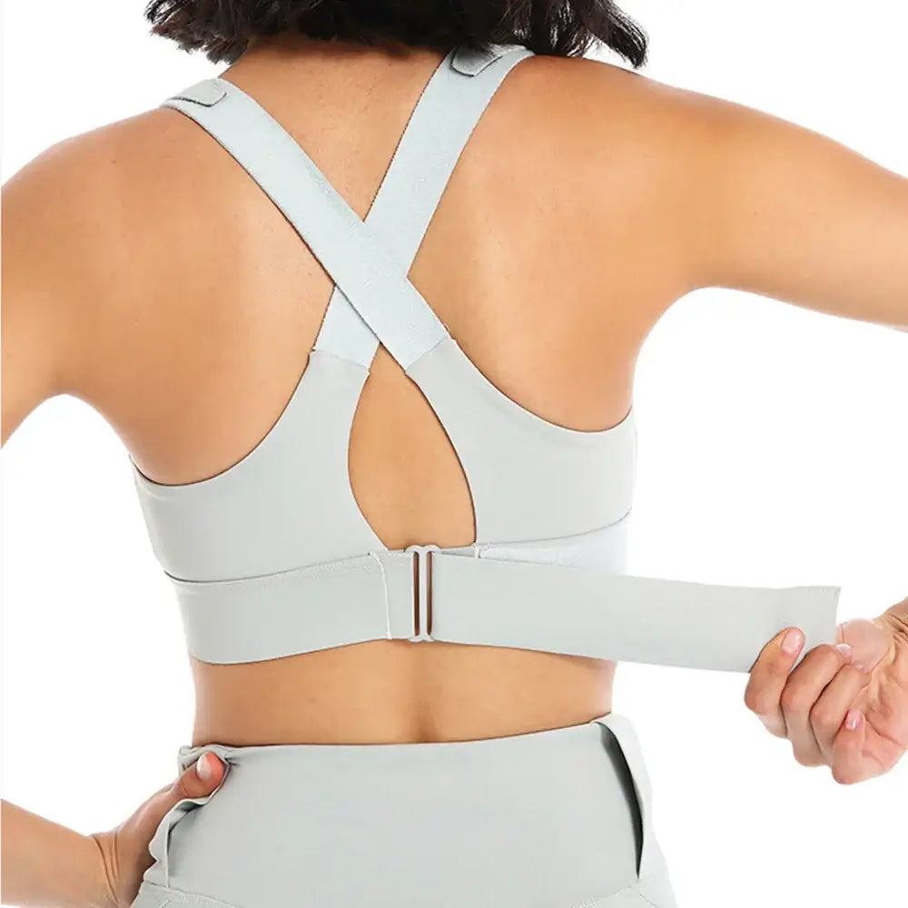 Women Front Zipper Sports Bra Plus Size
