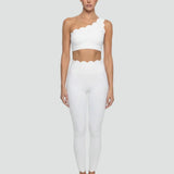 Blush One-Shoulder Yoga Set