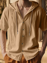 Urban Hooded Button Shirt