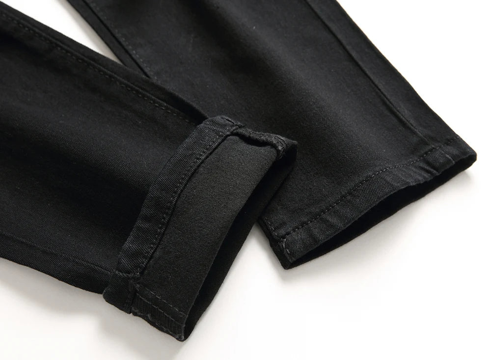 Men’s Ripped Biker Skinny Jeans