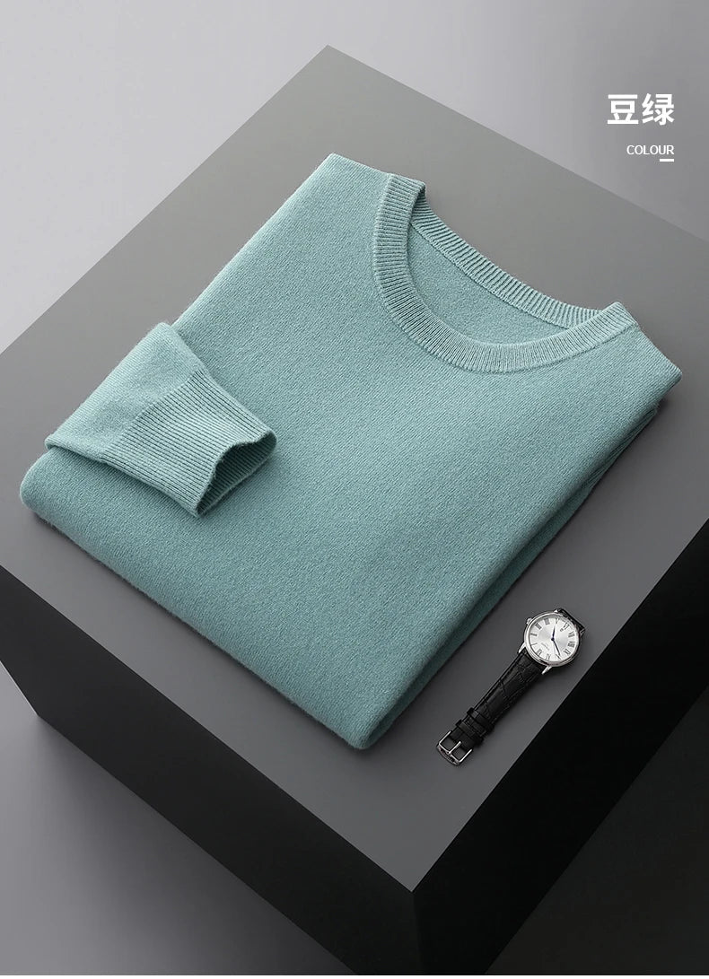 Men Merino Wool Pullover Sweater