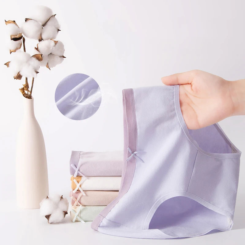 سراويل داخلية نسائية قطنية بفيونكة (7 قطع)