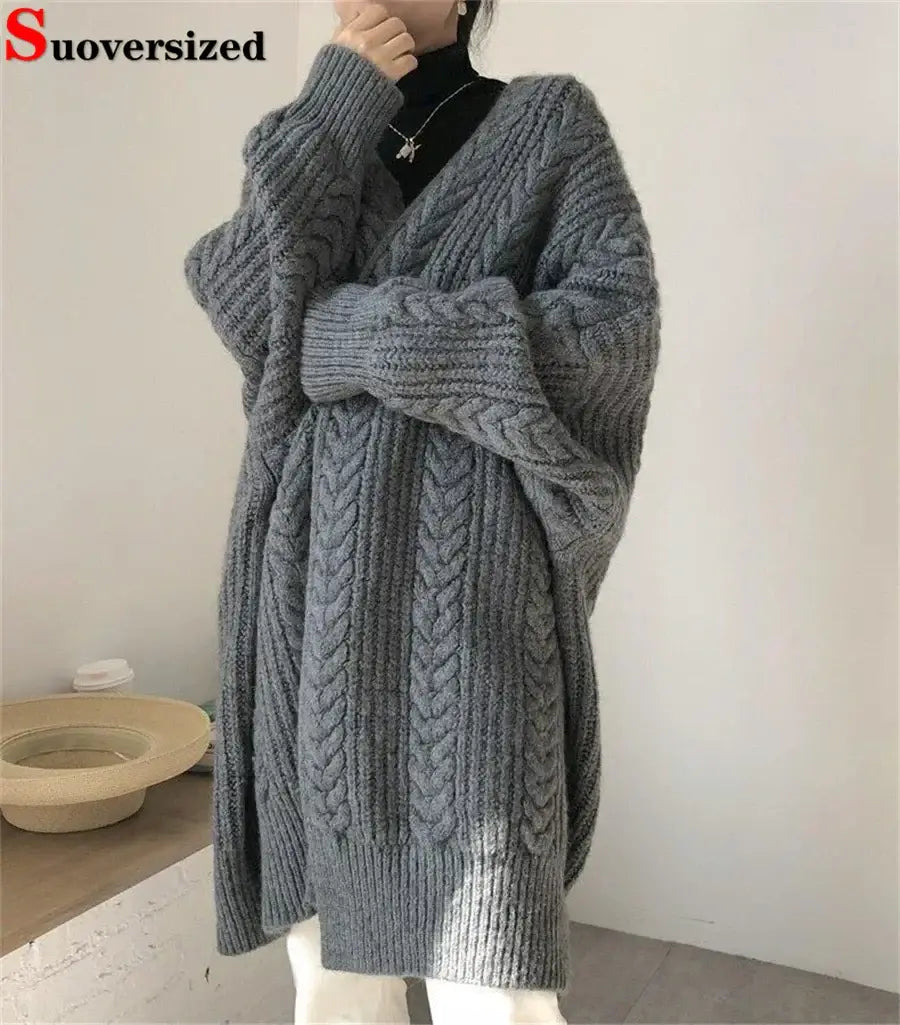 Women Hollow V-Neck Knit Cardigan