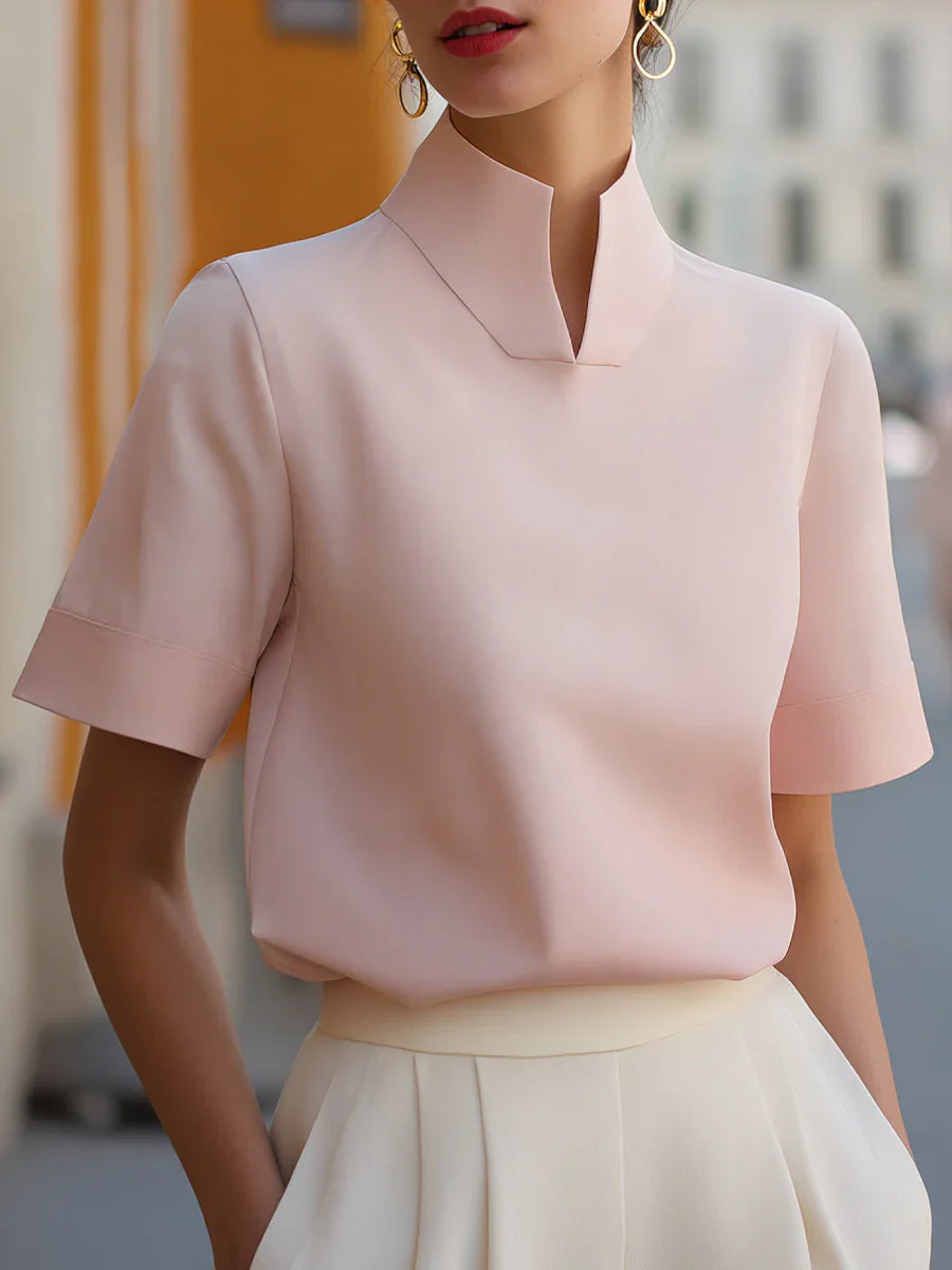 Grace Split Neck Office Blouse