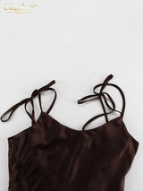 Luxe Satin Backless Maxi Dress