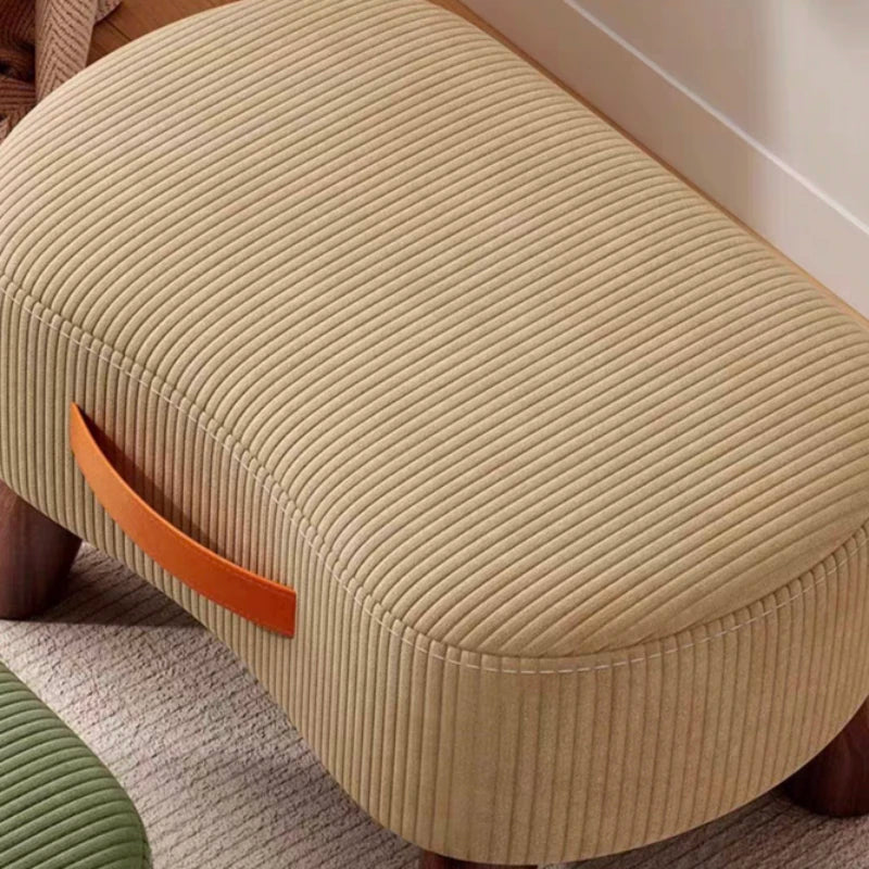 Wooden Fabric Footstool
