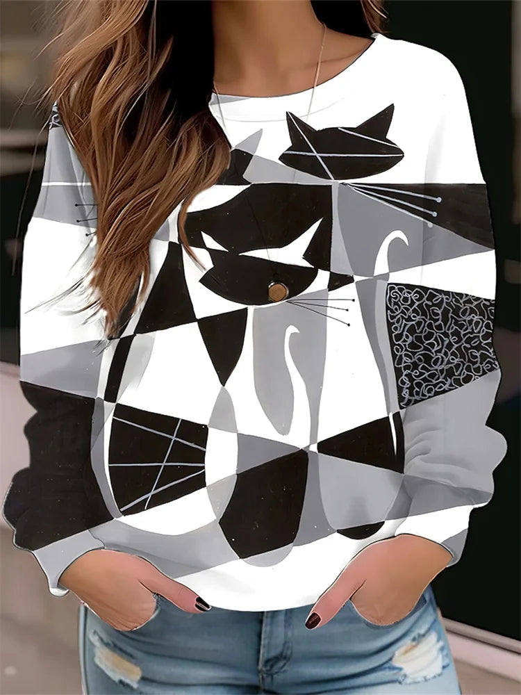 Floral Cat Pullover