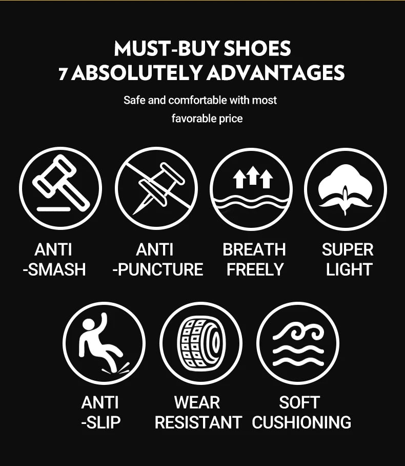 Men Indestructible Steel Toe Sneakers