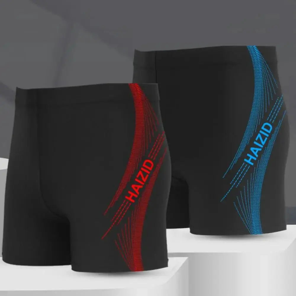 Men's Plus Size Printed Swim Trunks
