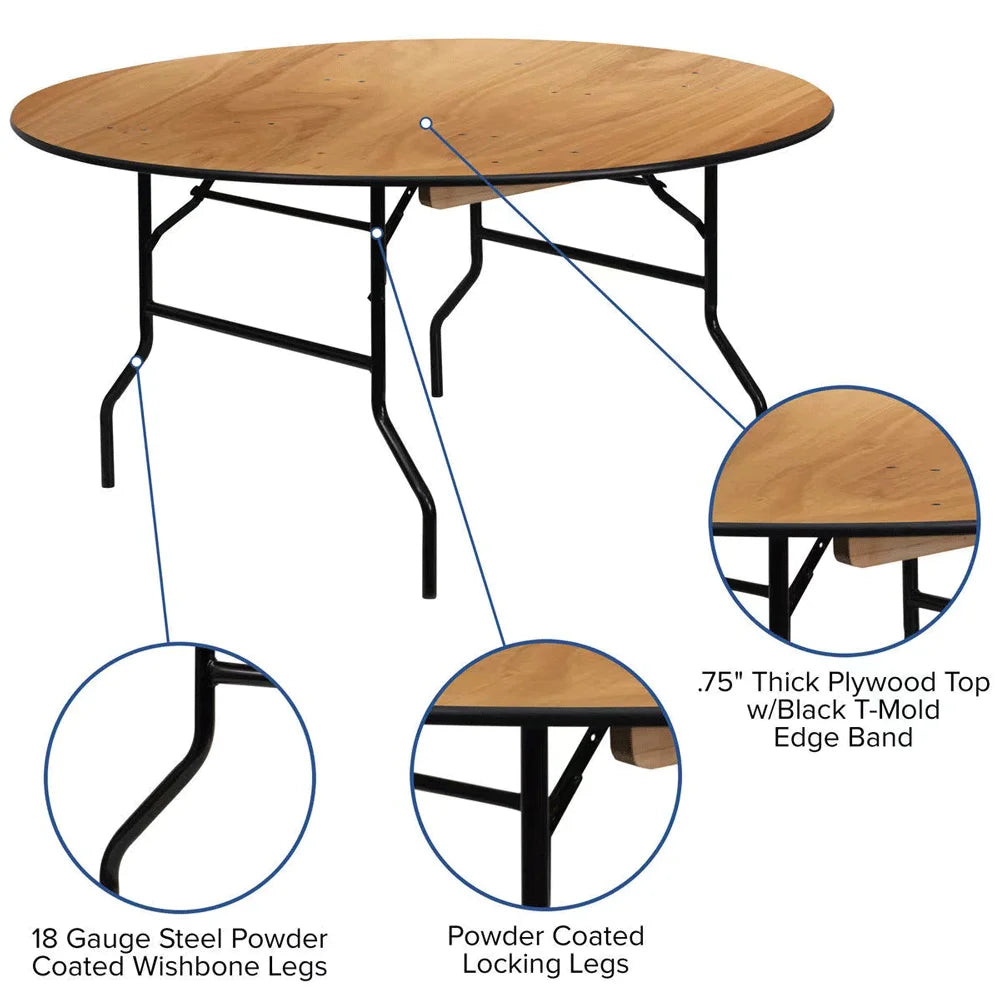 Foldable Epoxy Dining Table Set