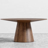 Round Walnut Dining Table