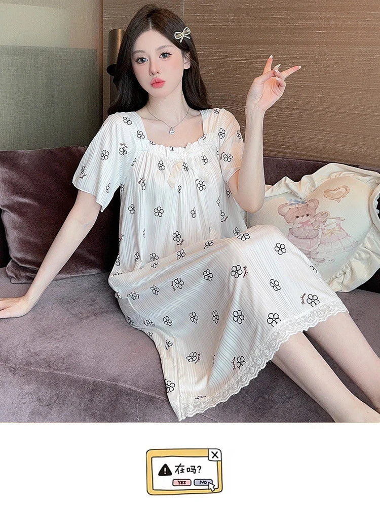 Women 5XL Cotton Sleep Dress
