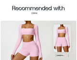 Women's Long Sleeve Yoga Shirt – Gym Push-Up Fitness Top