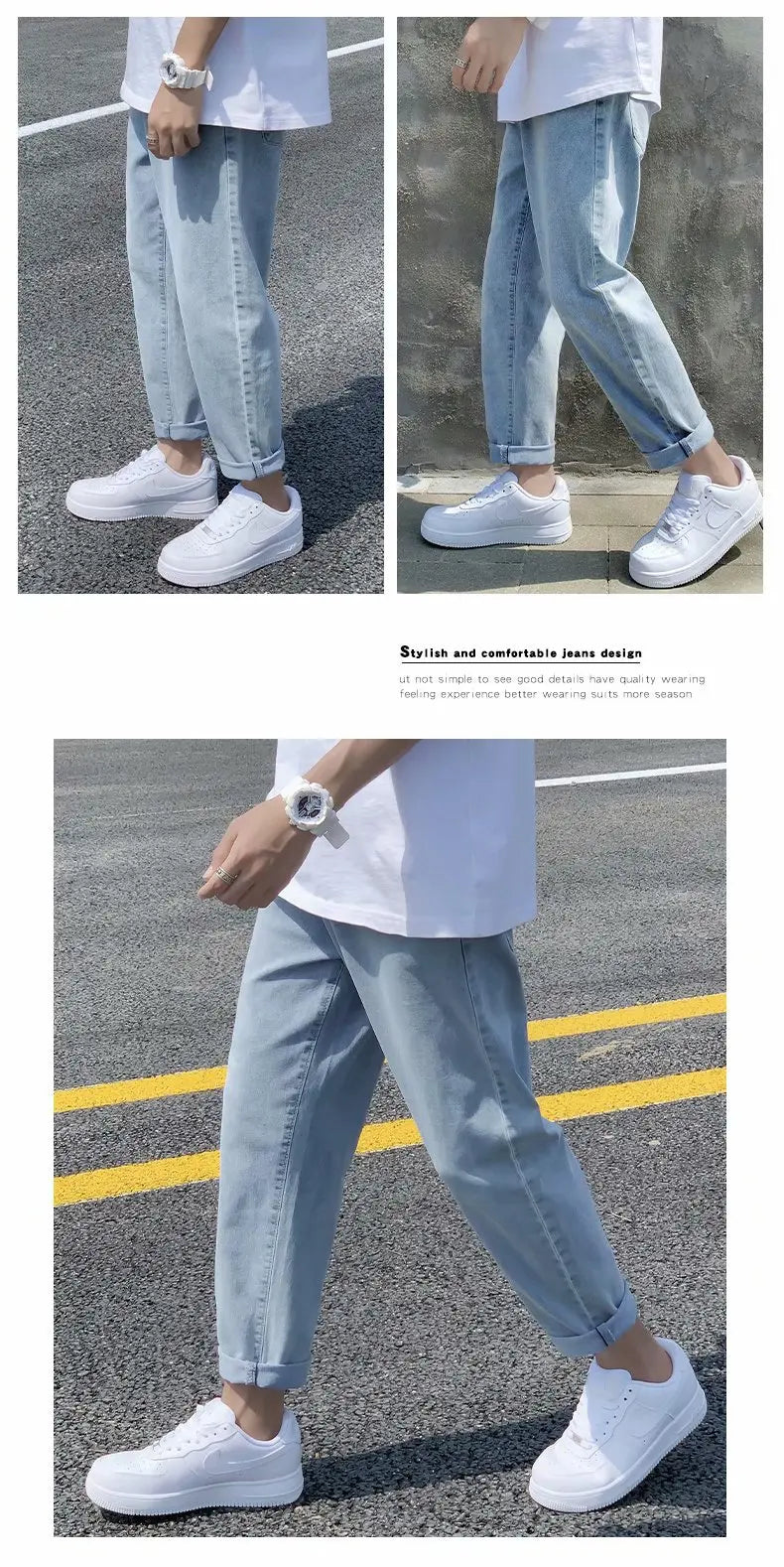 Men’s Simple Straight Denim Jeans