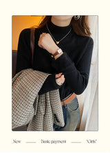 Women's Retro Red Turtleneck Sweater