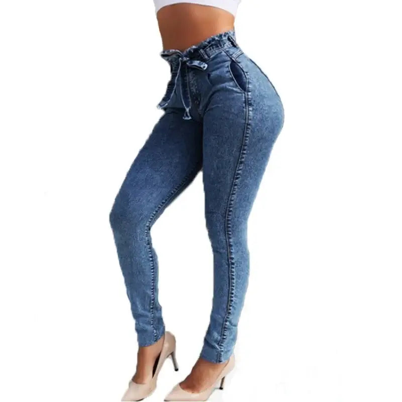 Women High Waist Skinny Stretch Jeans