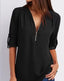 Luna Deep V-Neck Chiffon Blouse