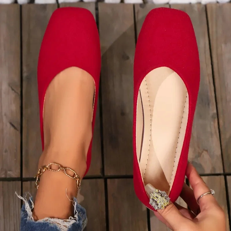 Women’s Square Toe Shallow Casual Ballet Flats