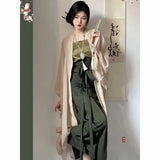 Elegant woman in a Princess Song Dynasty Hanfu 3-piece robe showcasing traditional Chinese fashion.