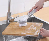 2-in-1 Kitchen Cleaning Brush with Sponge Dispenser