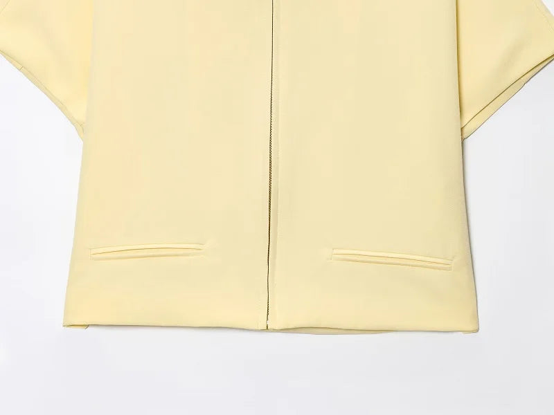 MUJER Cropped Varsity Women's Zipper Jacket