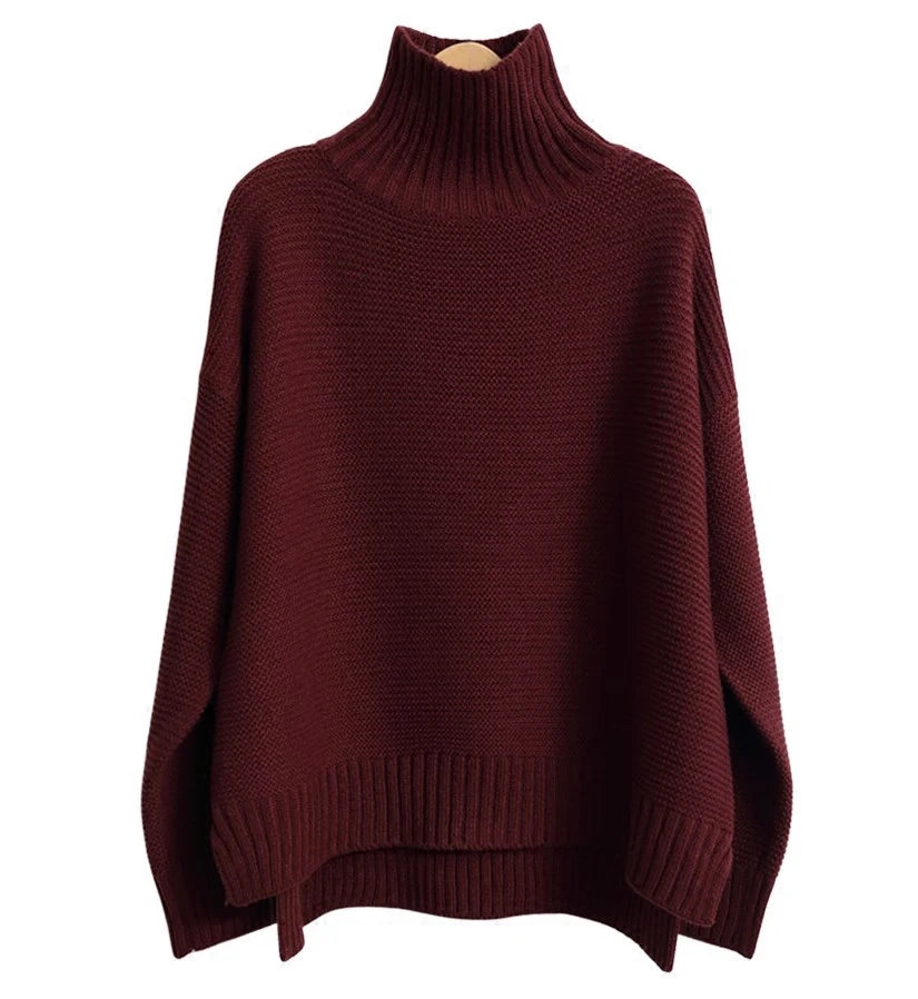 Women's Plus Size Turtleneck Sweater