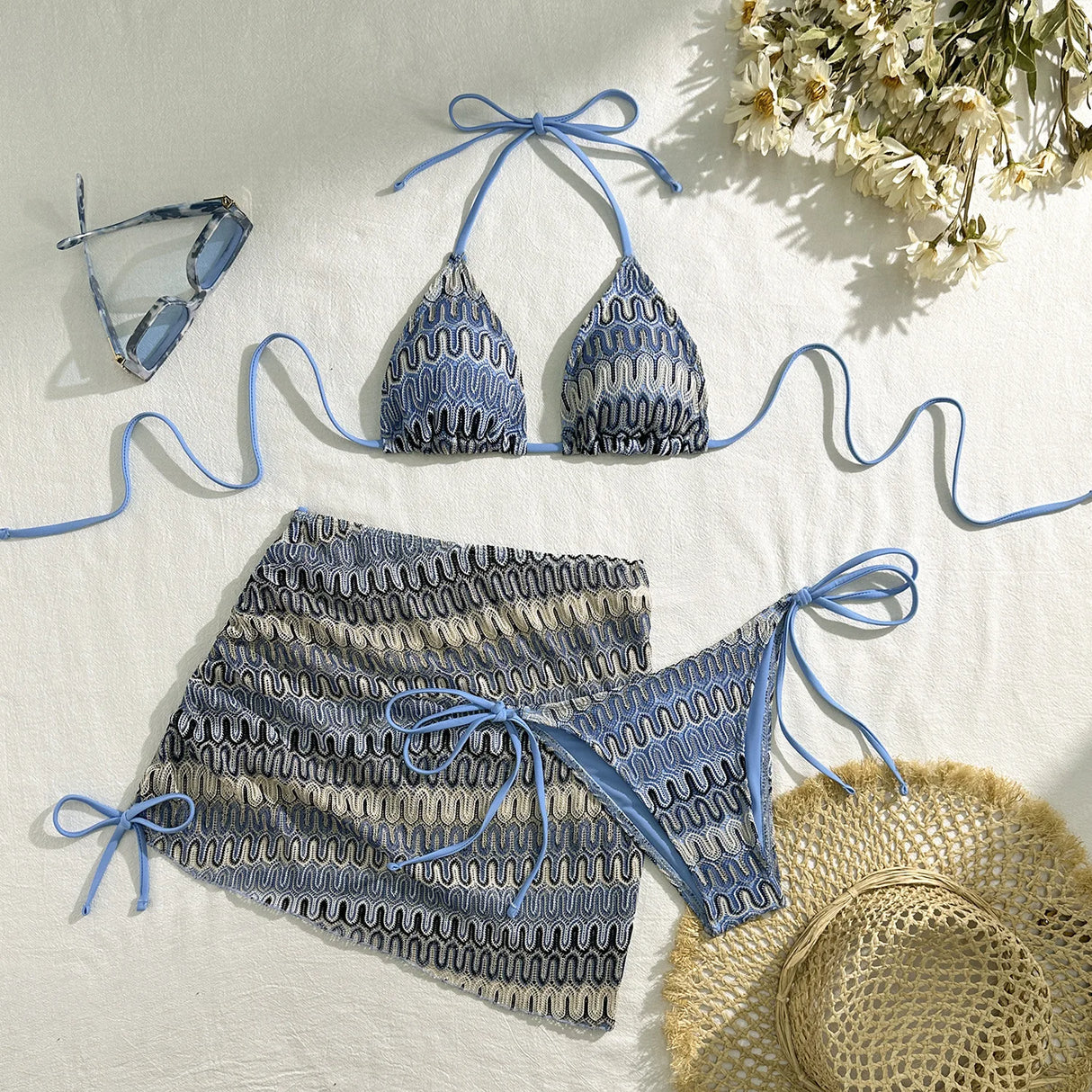 3PCS Brazilian Bikini Set