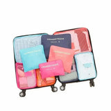 6-Piece Travel Packing Organizer Set – Suitcase Storage Bags