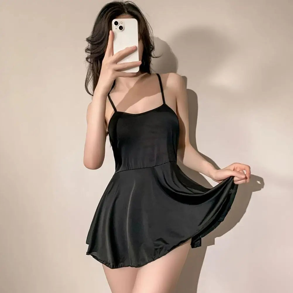Aurora Lace Satin Nightdress