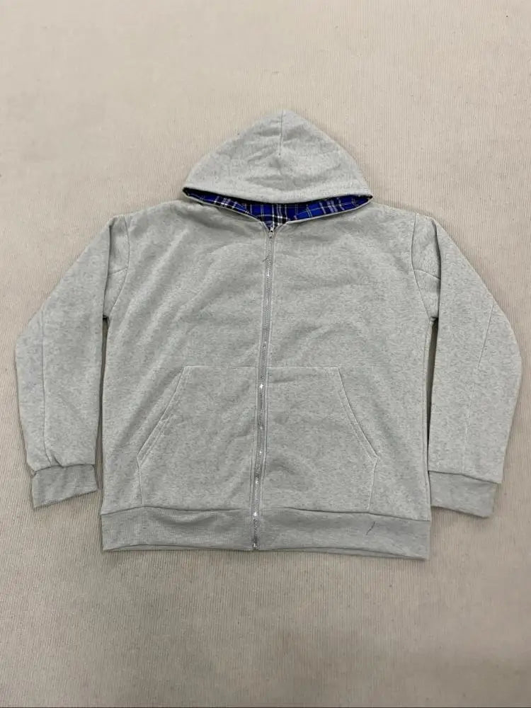 Unisex American Retro Zip Hoodie