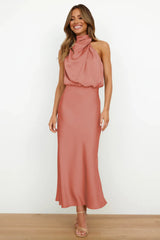 Women's Silk Satin Evening Dress