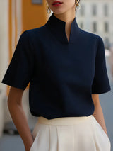 Grace Split Neck Office Blouse