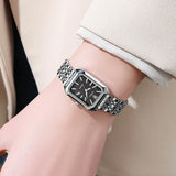 Ava Square Steel Watch