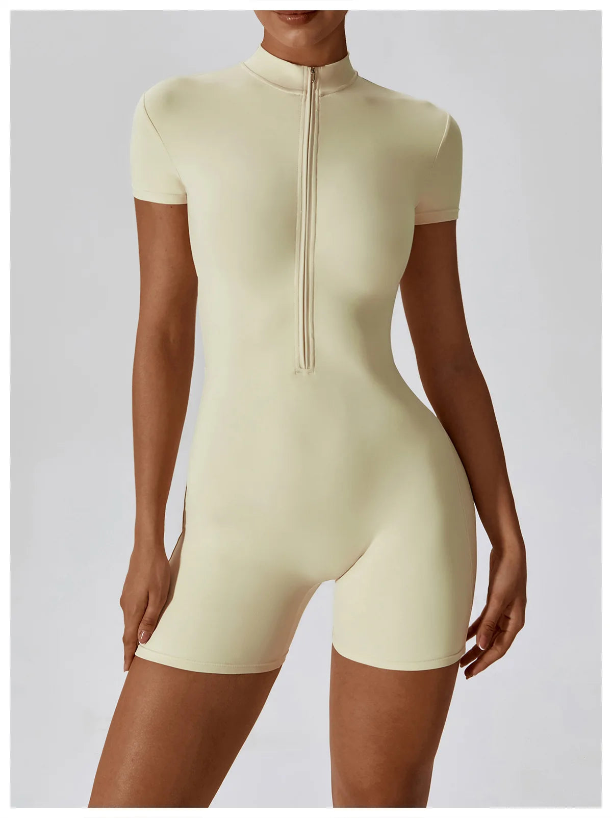Women Summer Zipper Yoga Jumpsuit