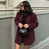 Formico™ – Straight Oversized Office Blazer (Elegant, Tailored Vintage)