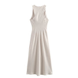 Luxe Satin Midi Elegance Dress