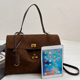 Frosted Leather Shoulder Bag