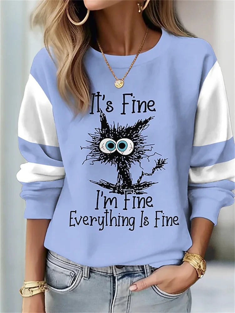 Floral Cat Pullover