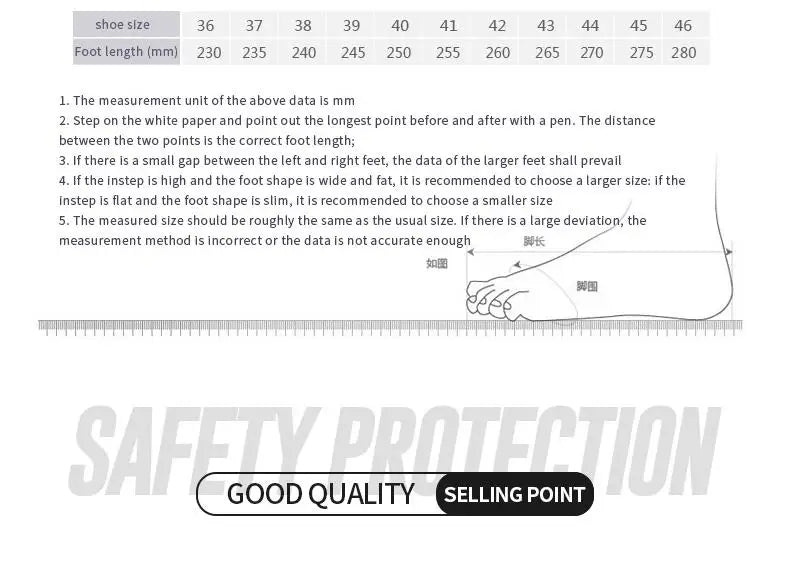 Men Lightweight Safety Work Shoes