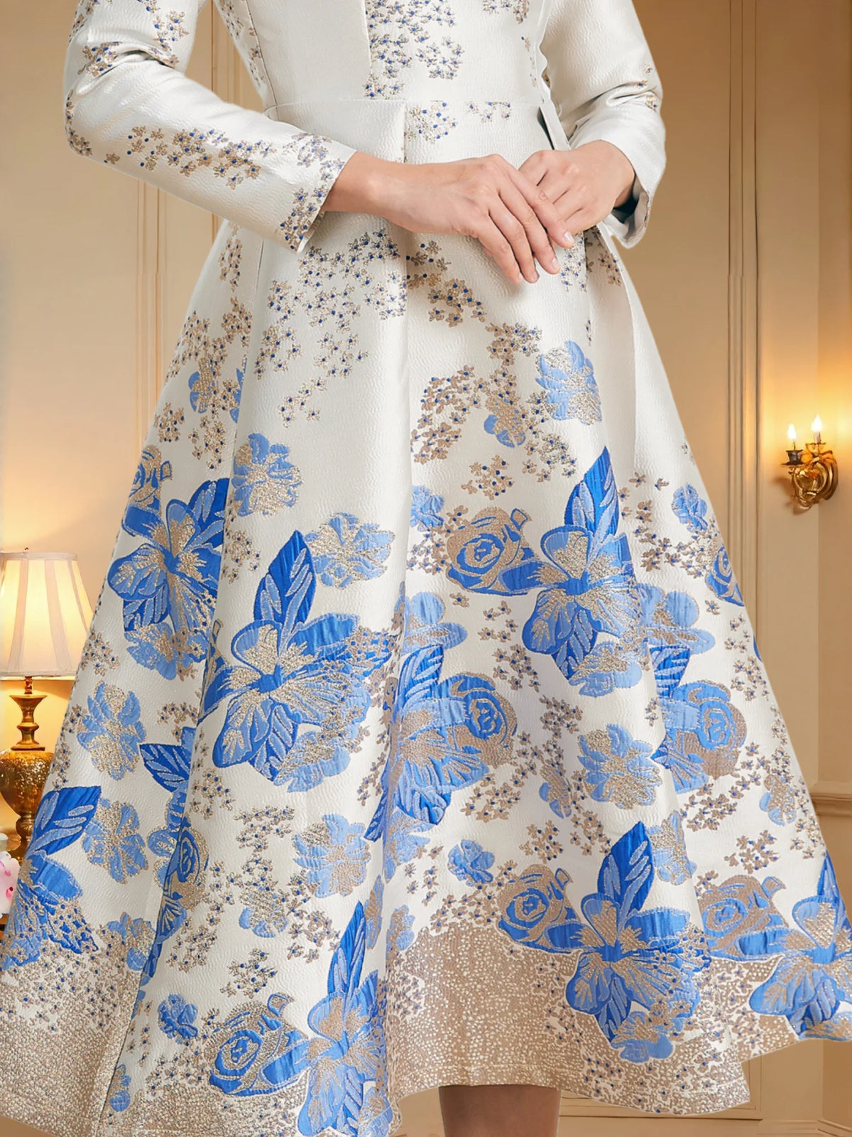 Women's Jacquard Evening Dress