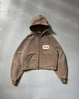 Women Embroidery Patch Hoodie Loose Y2K Streetwear