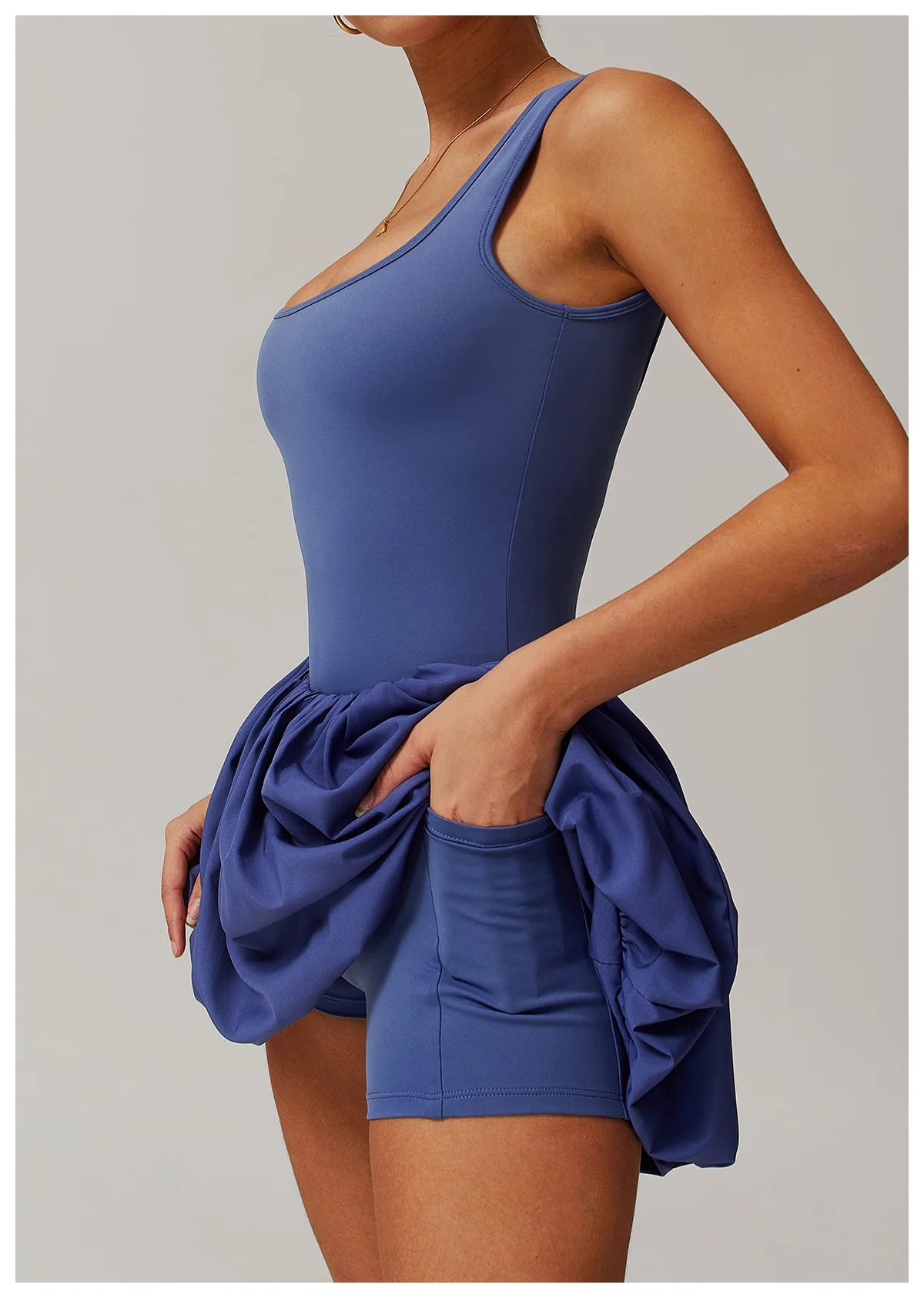 Women Short Skirt Yoga Jumpsuit