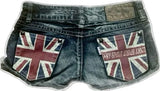 SweetGoth™ – Embroidered Y2K Mini Skirt (Gothic Low Waist Shorts)