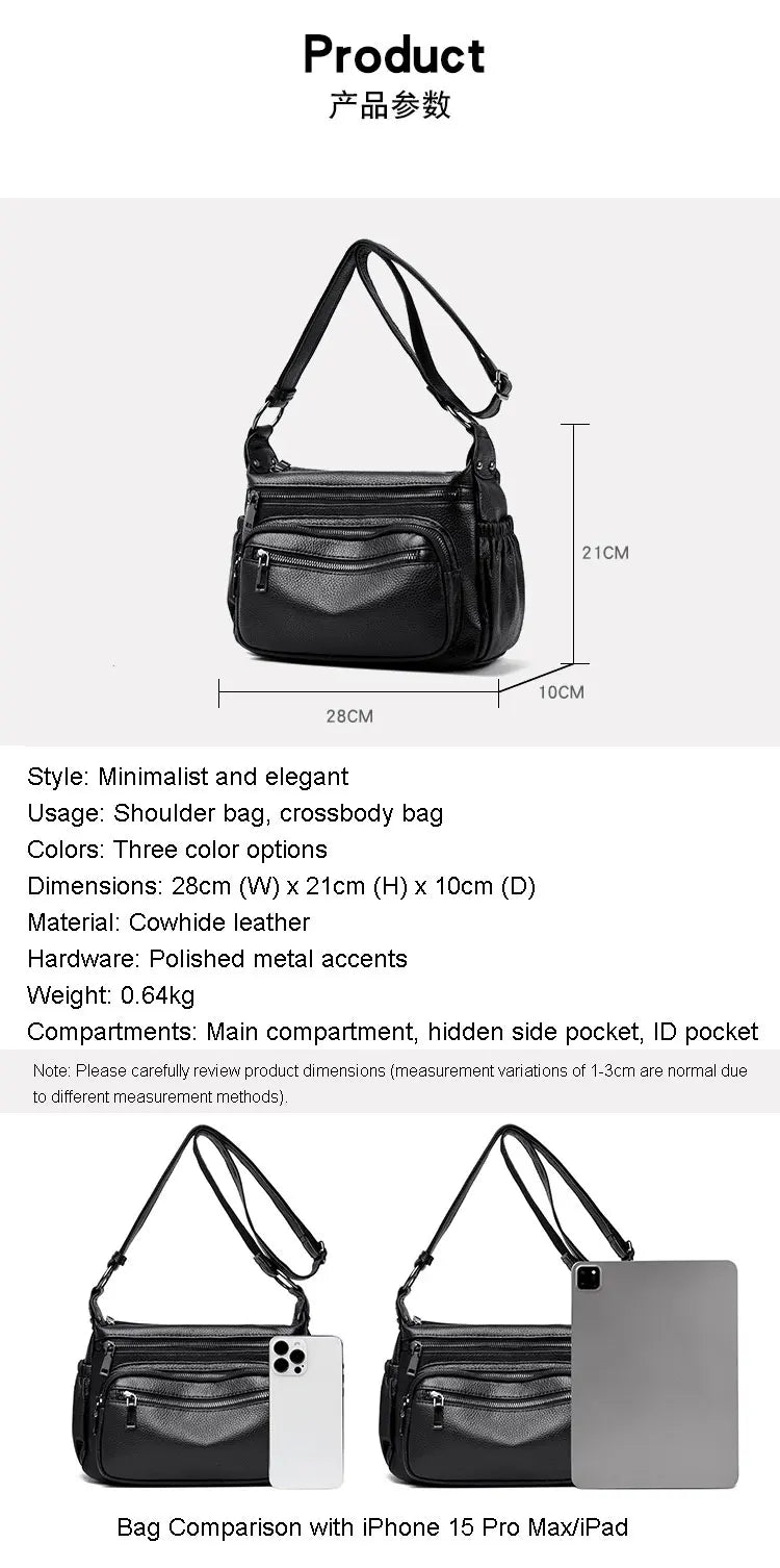 Structured Leather Crossbody Bag