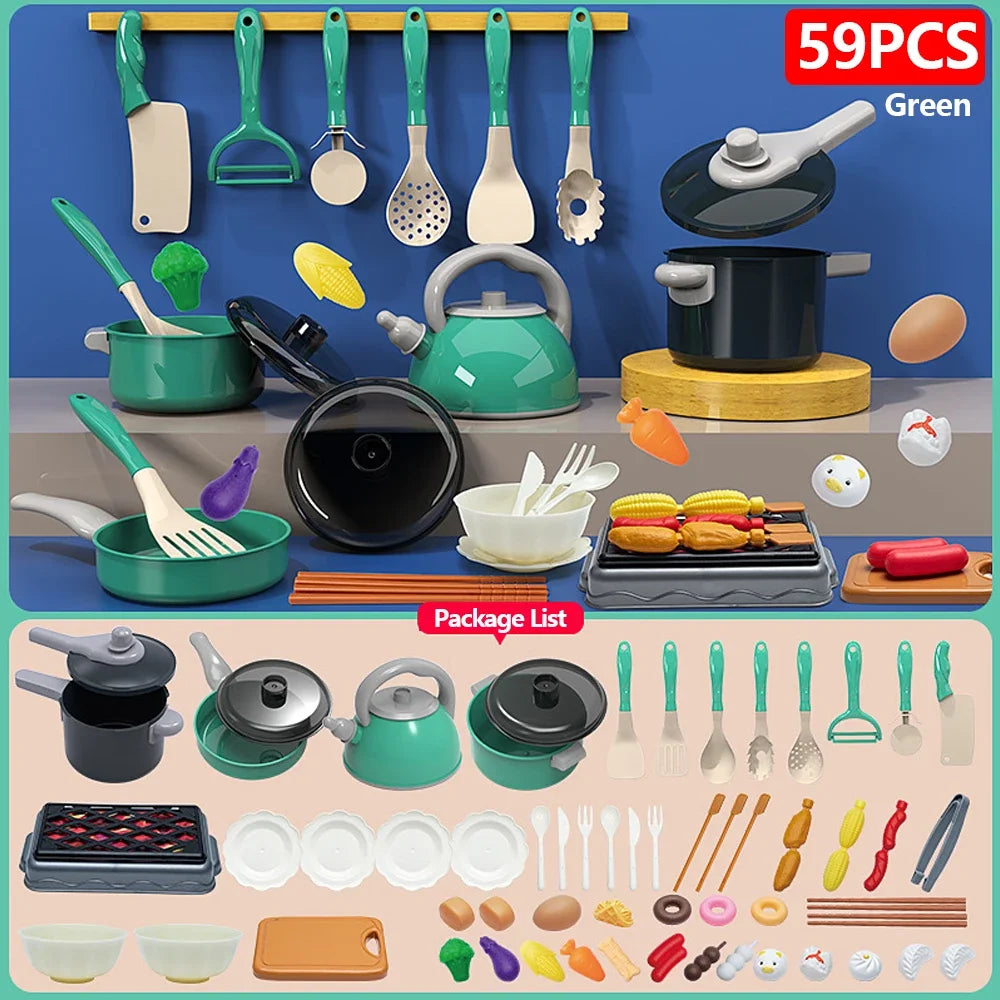 Kids Play Kitchen Accessories Set (92/69/59 PCS)