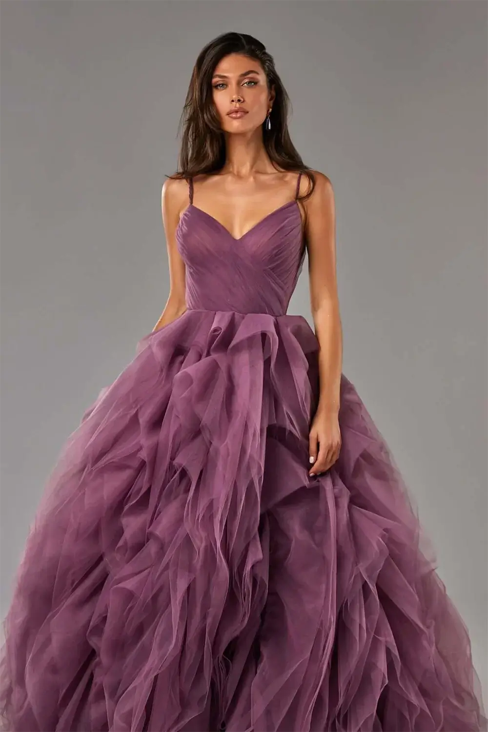 Women Princess Prom Dress Spaghetti Strap Puffy Gown