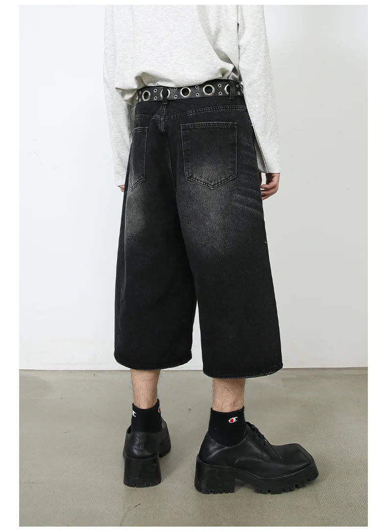 OverEase™ – Vintage Oversize Denim Shorts 2025 (Wide Leg, Relaxed & Throwback Inspired)